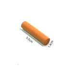 Set of 50 miniature terracotta cylindrical pipes measuring 5.5cm in length and 1.4cm in diameter, featuring smooth clay finish and authentic orange color, perfect for 1:12 scale architectural and garden drainage details