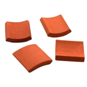 Premium Curved Terracotta Roof Tiles - 100pcs Miniature Roofing Elements for Dollhouse, Scale Models & Architectural Displays - 1:12 Scale, 2cm × 2cm