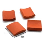 Premium Curved Terracotta Roof Tiles - 100pcs Miniature Roofing Elements for Dollhouse, Scale Models & Architectural Displays - 1:12 Scale, 2cm × 2cm