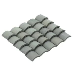 Premium Grey Curved Clay Tile Sheets - 100pcs Miniature Roofing Tiles for Dollhouse, Architectural Models & Professional Displays - Classic Japanese Style Design