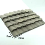 Premium Grey Japanese Style Roof Tiles - 100pcs Miniature Clay Tiles for Dollhouse, Architectural Models & Professional Displays - Traditional Wave Pattern