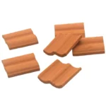 Premium Spanish Style Terracotta Roof Tiles - 100pcs Miniature Roofing Elements, 1:12 Scale Dollhouse Tiles with Traditional S-Curve Design