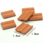 Premium Spanish Style Terracotta Roof Tiles - 100pcs Miniature Roofing Elements, 1:12 Scale Dollhouse Tiles with Traditional S-Curve Design