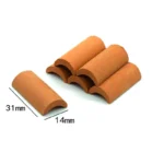 Premium Spanish Style Terracotta Roof Tiles - 100pcs Miniature Roofing Elements for Dollhouse, Mediterranean Models & Architectural Displays - 1:12 Scale